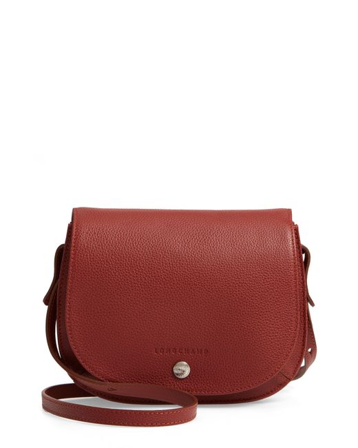Longchamp Brown Small Le Foulonne Leather Crossbody Bag
