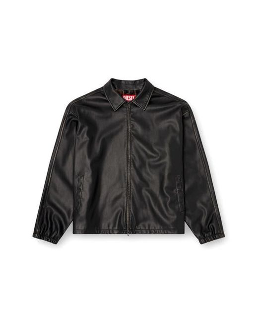 DIESEL J-Ake Oversize Faux Leather Jacket in Black for Men | Lyst