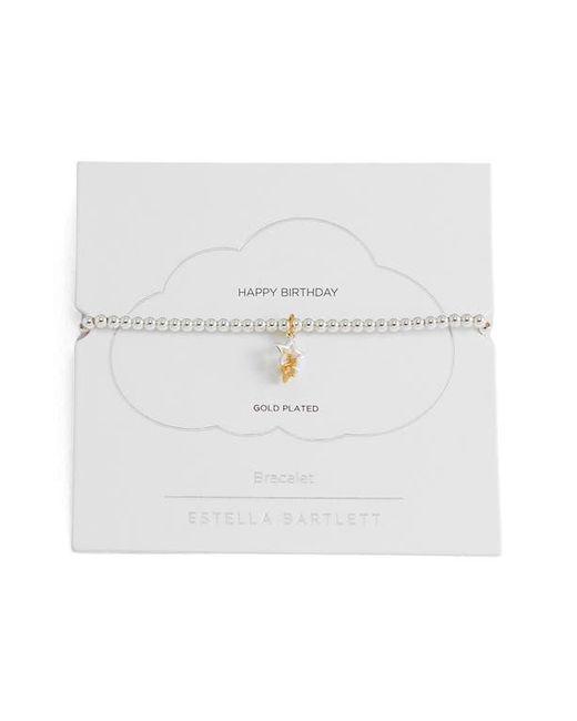 Estella Bartlett Metallic Sienna Double Star Beaded Stretch Bracelet