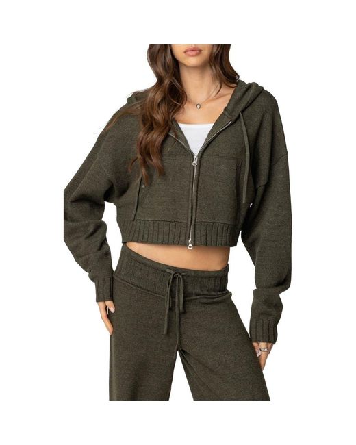 Sweat à Capuche Russell Zippé – Homme – Taille M – Vert Délavé