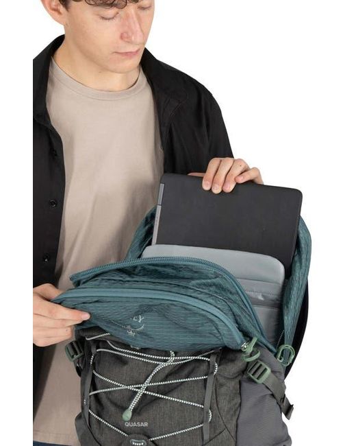 Osprey Gray Quasar 26-Liter Backpack for men