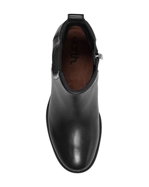 Earth Black Cassi Side Zip Boot