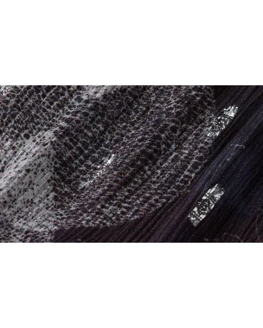 Scotch & Soda Black Cap Sleeve Tiered Chiffon Maxi Dress