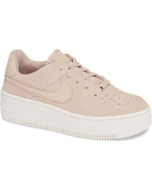Nike Women's Natural Air Force Sage Low Platform Sneaker