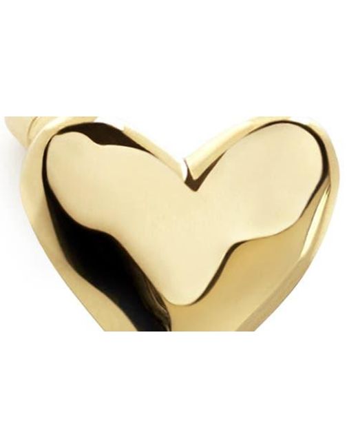 Monica Vinader Metallic Mini Heart Stud Earrings