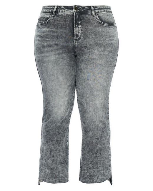 Bayeas Gray High Waist Ankle Slim Straight Leg Jeans