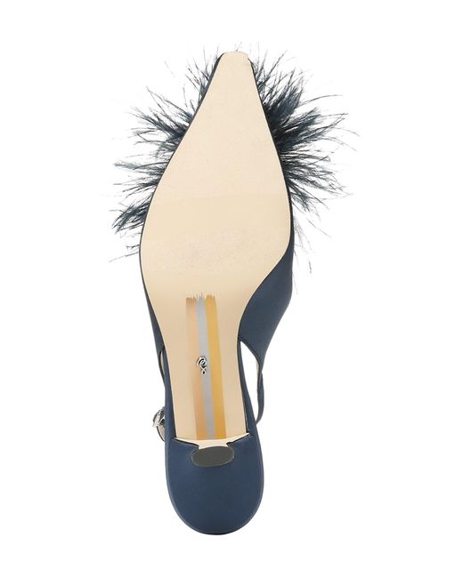 Sam Edelman Blue Bianka Feather Slingback Pump