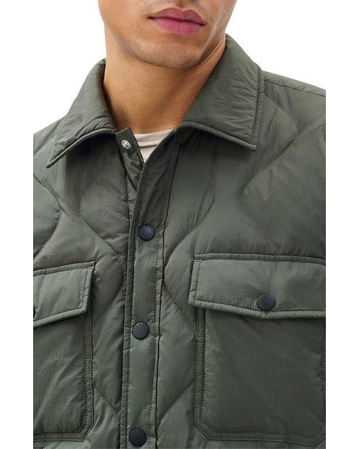 Rag & Bone Black Dane Padded Shirt Jacket for men