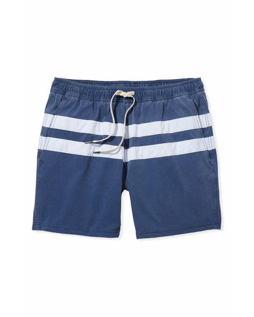 Fair Harbor Blue Bungalow Water Repellent Swim Trunks for men