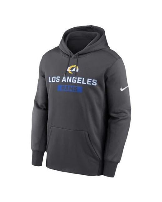 Nike Black Los Angeles Rams Toss Sweep Performance Pullover Hoodie for men
