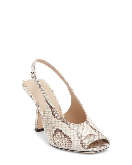 Stuart Weitzman White Val Slingback Sandal