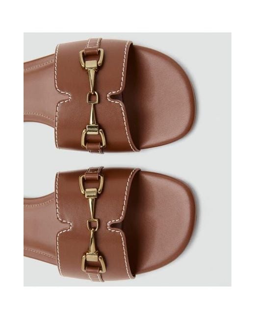 Mango Brown Bit Slide Sandal