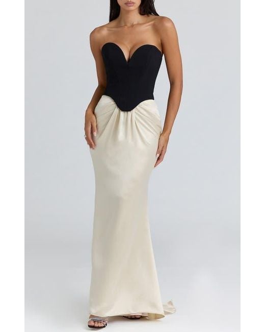 house of cb black and white dress Clothing : Mini Dresses : 'Jana' Black & Ivory Bow Mini Dress