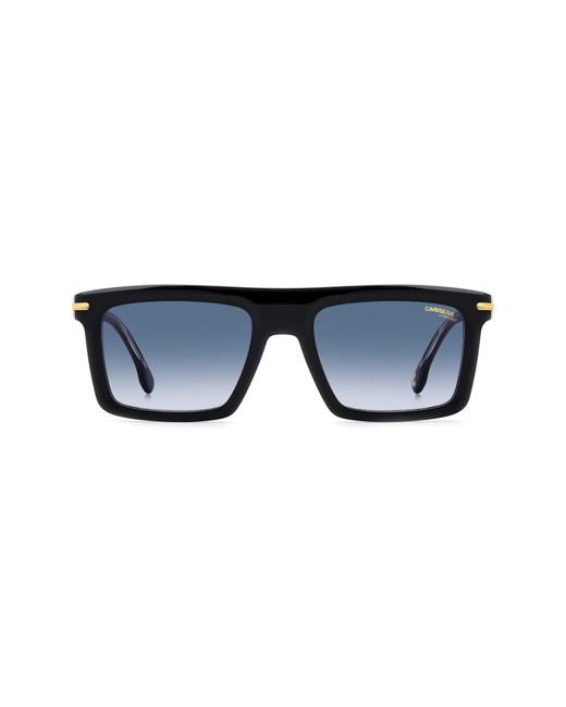 Carrera Blue 54Mm Rectangular Flat Top Sunglasses for men