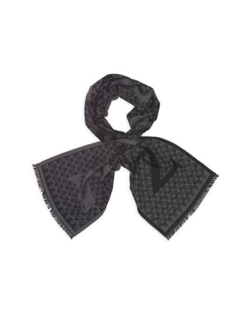 Alexander McQueen Gray Multilogo Wool Scarf for men