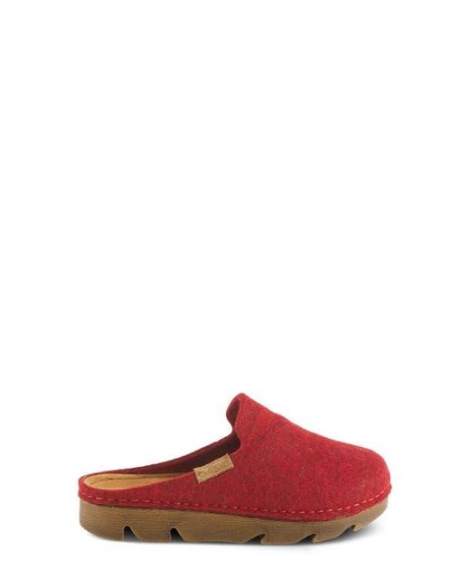 Flexus by Spring Step Red Cloggish Mule