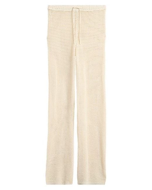 GOOD AMERICAN Natural Open Knit Cover-Up Pants