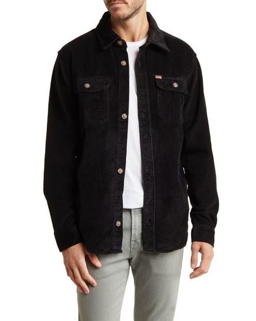 Buffalo David Bitton Black Jeremias Corduroy Shirt Jacket for men