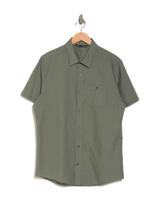 Travis Mathew Green Studebaker Regular Fit Short Sleeve Shirt for men