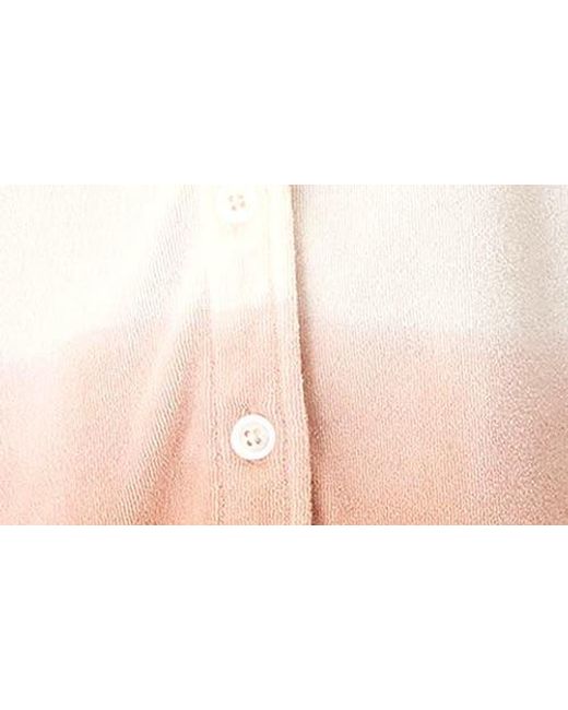 Threads For Thought White Mikaela Gradient Terry Camp Shirt