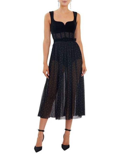 backless knit midi dress Keilani High Neck Open Knit Midi Dress