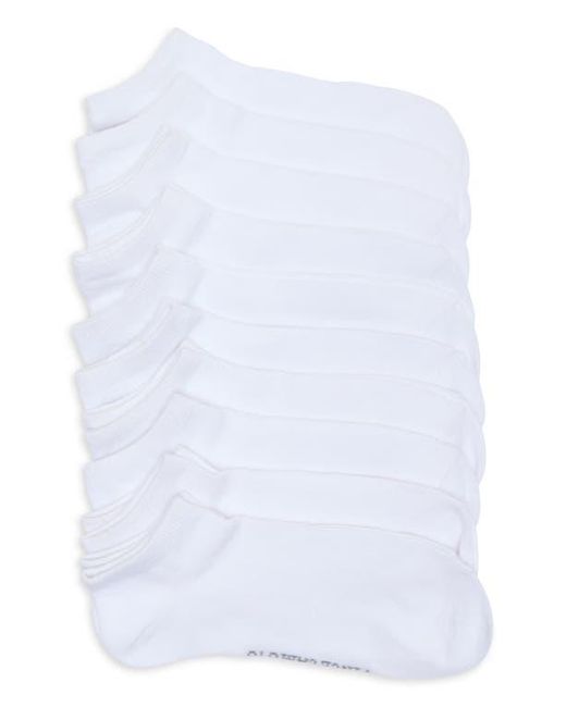 Vince Camuto White 10-Pack Missy Basic Solid Socks