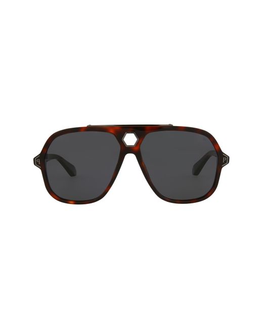 Philipp Plein Black 61mm Aviator Sunglasses for men
