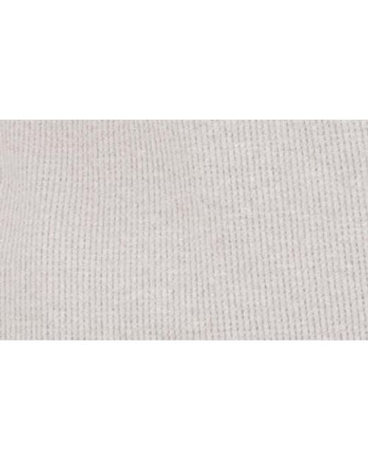 Lucky Brand Gray Funnel Neck Long Sleeve Waffle Knit Top