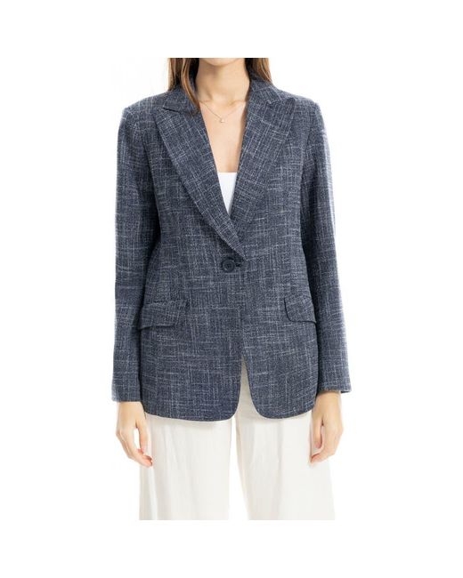 Max Studio Blue One Button Blazer