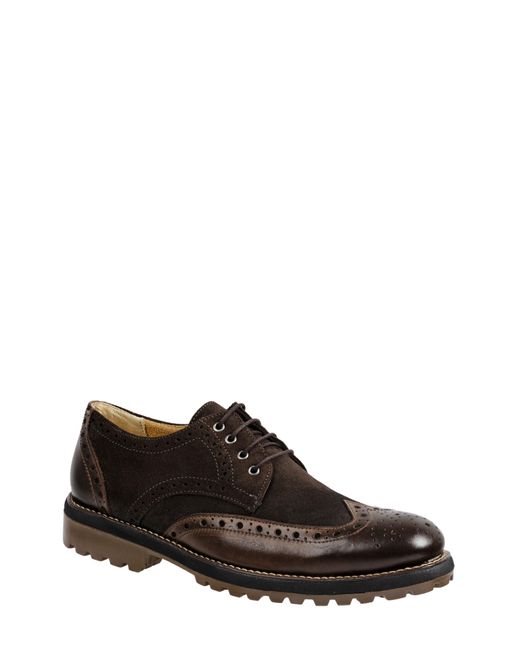 Sandro Moscoloni Brown Wingtip Brogue Derby for men