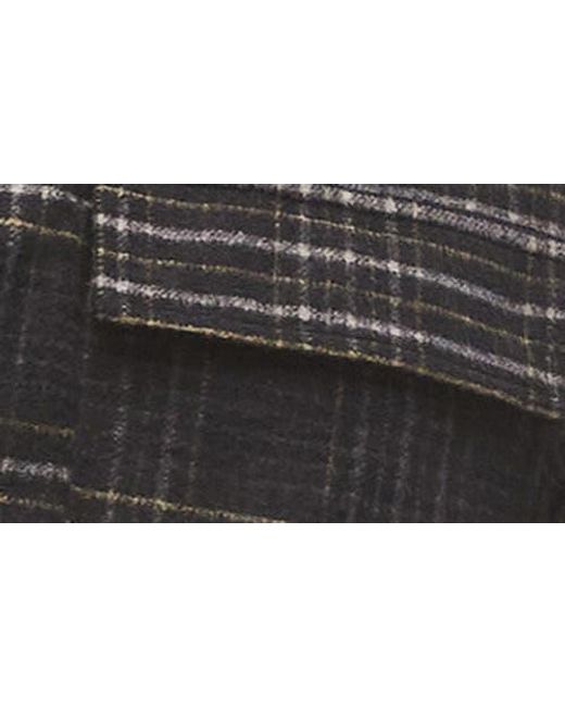 Topman Black Check Shacket for men