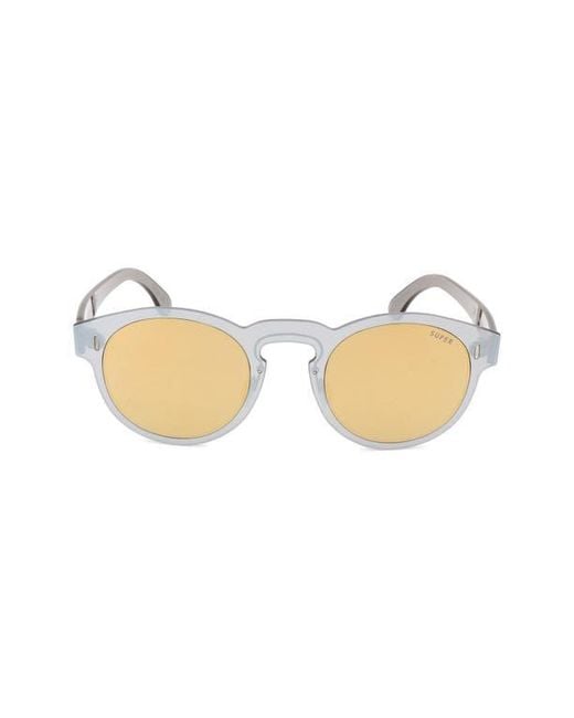 Retrosuperfuture Metallic 54Mm Round Sunglasses