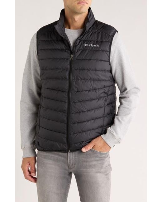 Columbia Black Foster Falls Water Repellent Puffer Vest for men