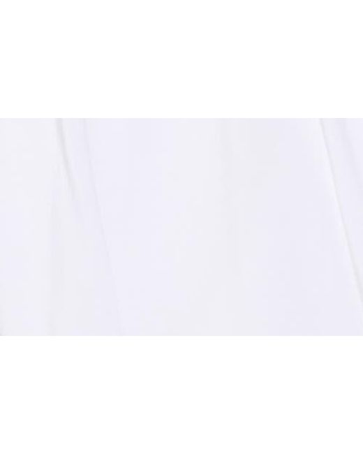 Elan White Surplice Neck Cover-Up Crop Top