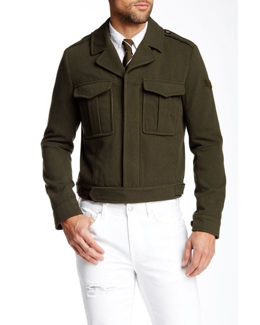 DIESEL Green Tanvi Crop Military Jacket for men