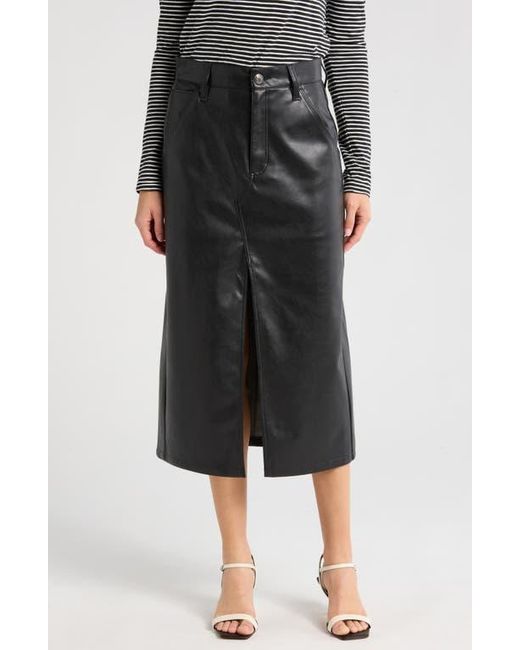 Rag & Bone Gray Faux Leather Skirt