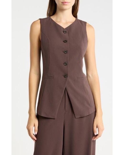 Leith Purple Longline Vest