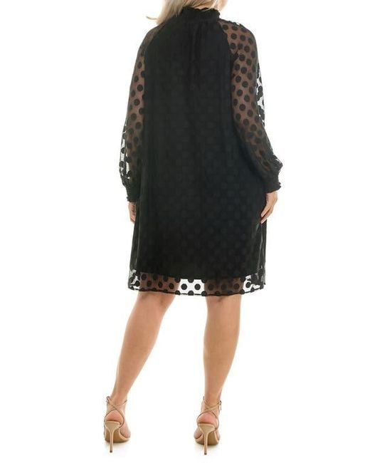 women's nina leonard mesh yoke trapeze dress NWT Nina Leonard Lace Mockneck Trapeze Dress Size Small (4-6)