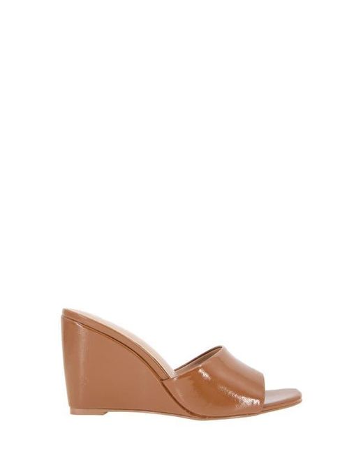 BCBGeneration Brown Giani Wedge Slide Sandal