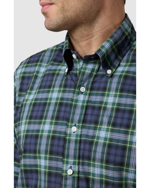 Sid Mashburn Blue Slim Fit Button-Down Shirt for men