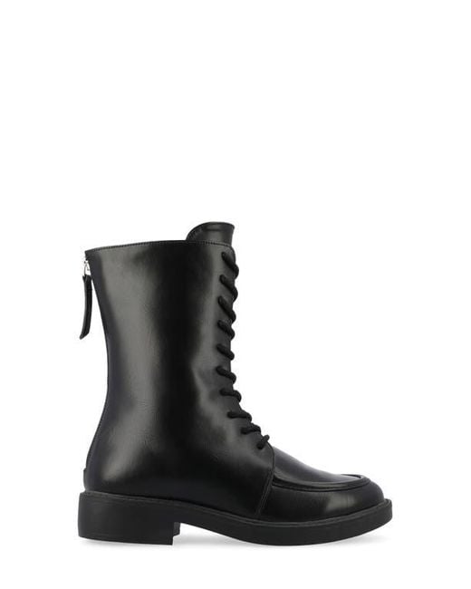Journee Collection Black Nikks Combat Boot
