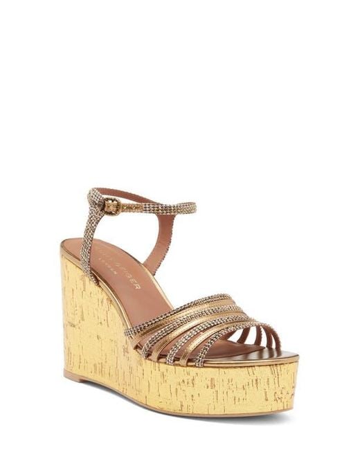 Kurt Geiger Metallic Pierra Platform Wedge Sandal