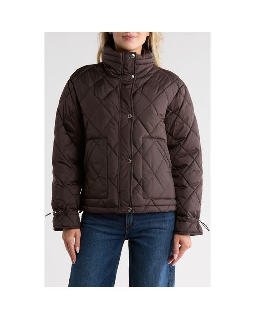 Sam Edelman Brown Patch Pocket Quilted Jacket