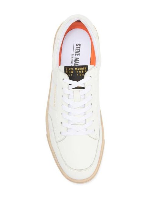 Steve Madden White Nyan Leather Sneaker for men