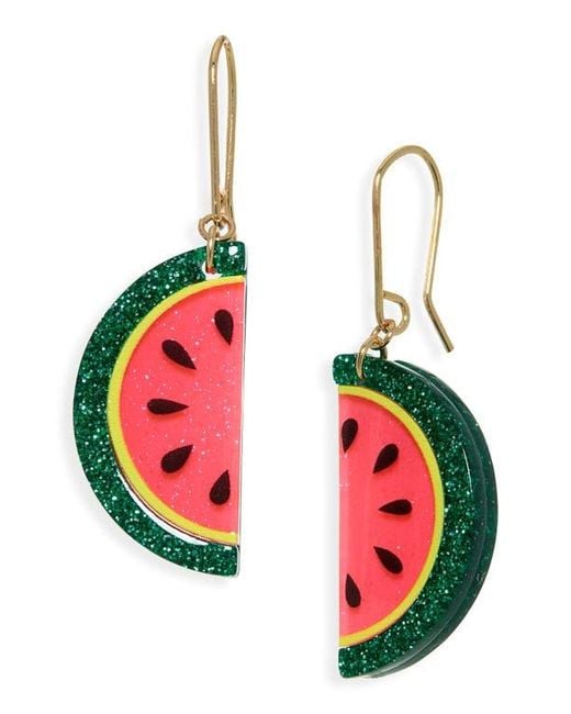 Leith Red Watermelon Drop Earrings