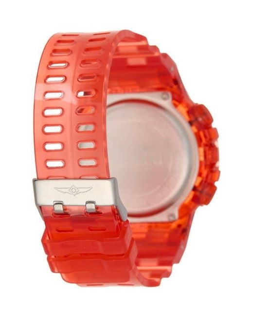 INVICTA WATCH Red Racing Silicone Strap Watch, 52Mm for men