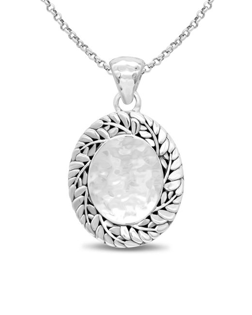 DEVATA Metallic Sterling Silver Filigree Pendant Necklace