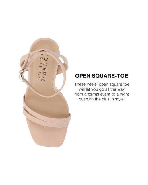 Journee Collection Natural Yevva Ankle Strap Stiletto Sandal