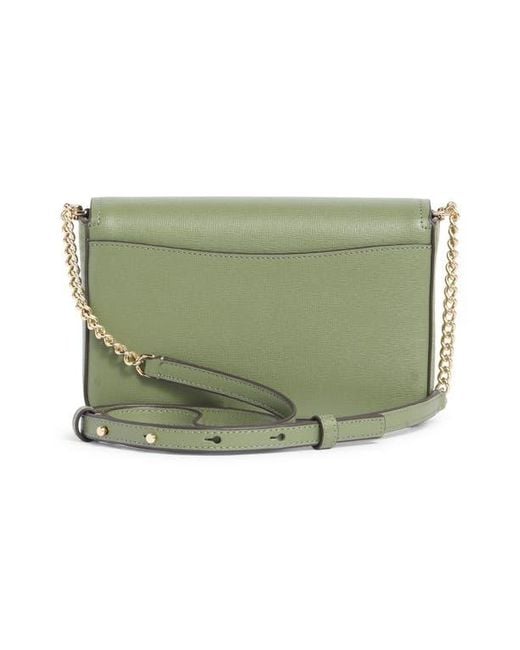Kate Spade Green Morgan Leather Wallet On A Chain
