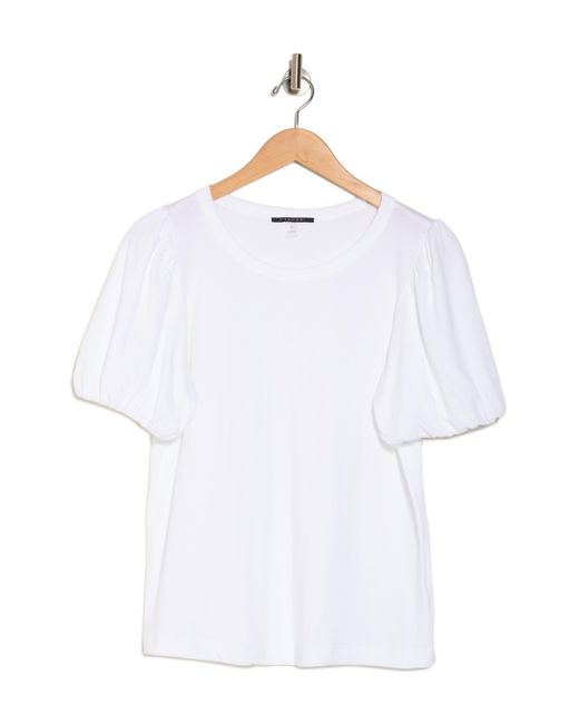 Tahari White Bubble Sleeve T-shirt